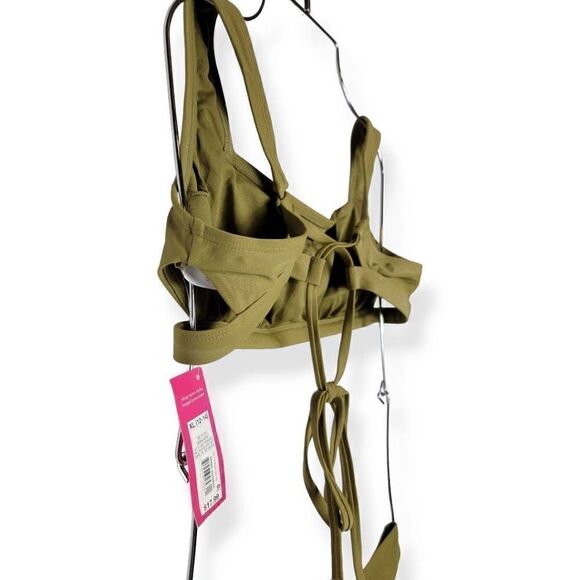 Xhilaration Green Glittery Bikini Top X-Small Jrs. - Picture 3 of 4